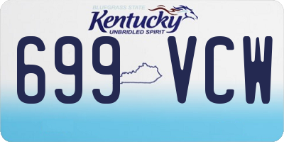 KY license plate 699VCW