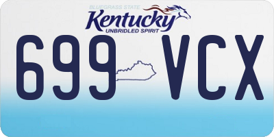 KY license plate 699VCX