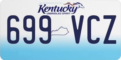 KY license plate 699VCZ