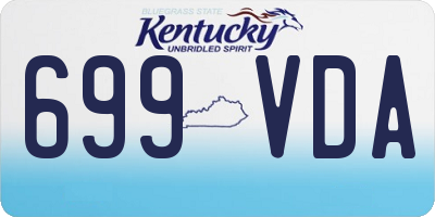 KY license plate 699VDA
