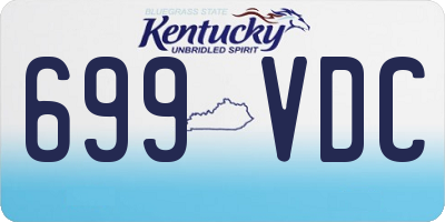 KY license plate 699VDC