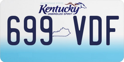 KY license plate 699VDF