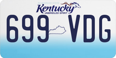 KY license plate 699VDG