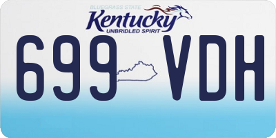 KY license plate 699VDH