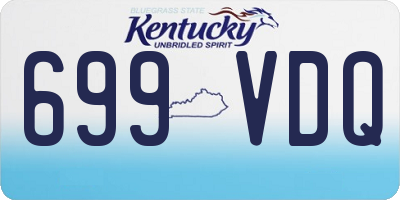 KY license plate 699VDQ