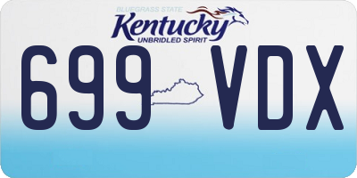 KY license plate 699VDX