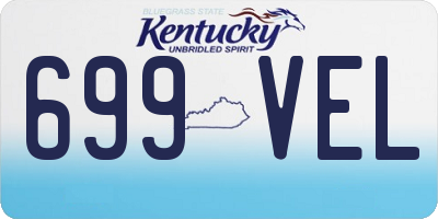 KY license plate 699VEL