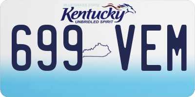 KY license plate 699VEM