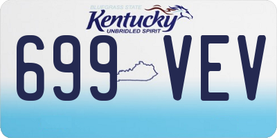 KY license plate 699VEV
