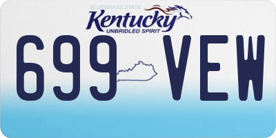 KY license plate 699VEW