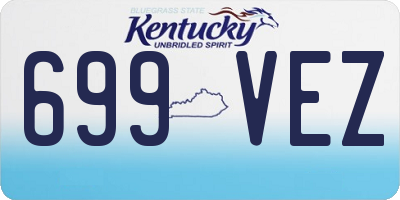 KY license plate 699VEZ