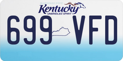 KY license plate 699VFD