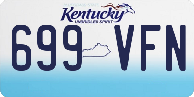 KY license plate 699VFN