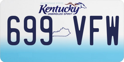KY license plate 699VFW