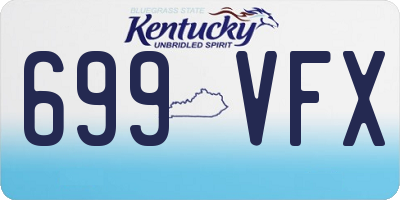 KY license plate 699VFX