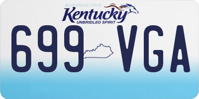 KY license plate 699VGA