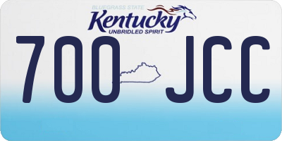 KY license plate 700JCC