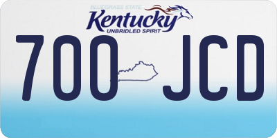 KY license plate 700JCD