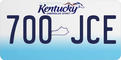 KY license plate 700JCE