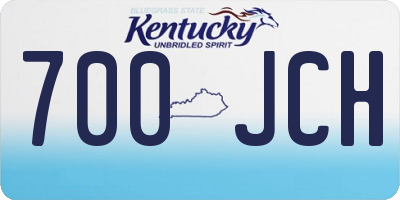 KY license plate 700JCH