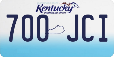 KY license plate 700JCI