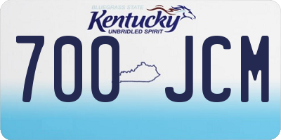 KY license plate 700JCM