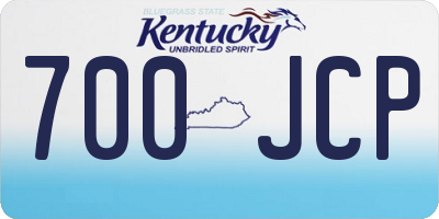 KY license plate 700JCP