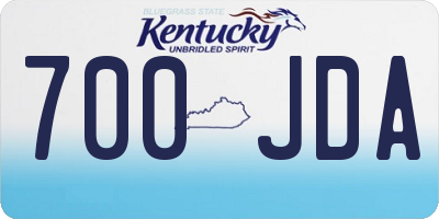 KY license plate 700JDA