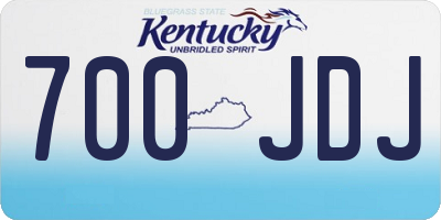 KY license plate 700JDJ