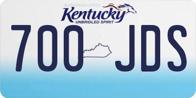 KY license plate 700JDS