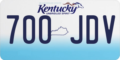 KY license plate 700JDV