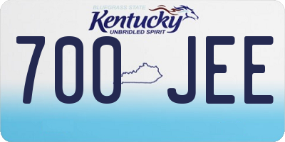 KY license plate 700JEE