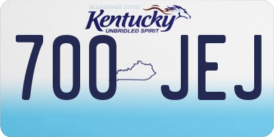 KY license plate 700JEJ