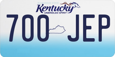 KY license plate 700JEP