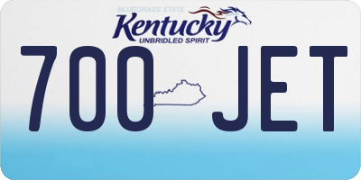 KY license plate 700JET