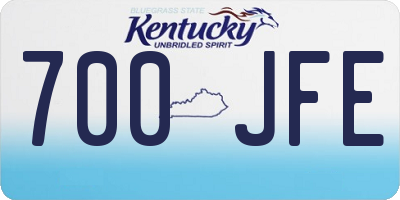 KY license plate 700JFE