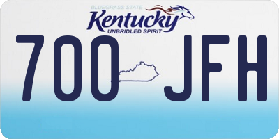 KY license plate 700JFH