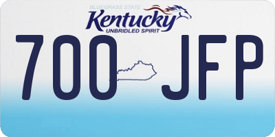 KY license plate 700JFP