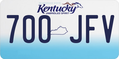 KY license plate 700JFV