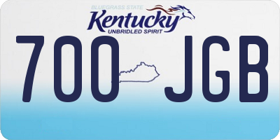 KY license plate 700JGB