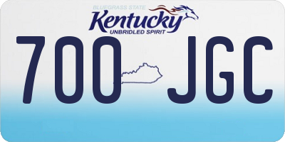 KY license plate 700JGC