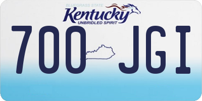 KY license plate 700JGI