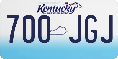 KY license plate 700JGJ