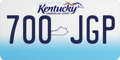KY license plate 700JGP