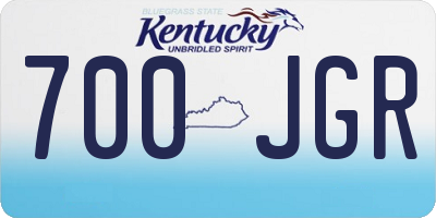 KY license plate 700JGR