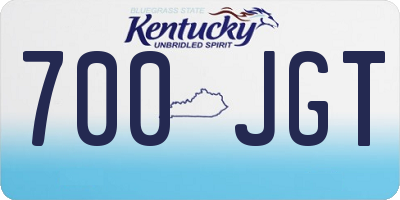 KY license plate 700JGT