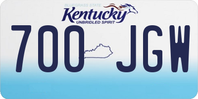 KY license plate 700JGW