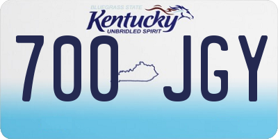 KY license plate 700JGY