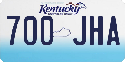 KY license plate 700JHA