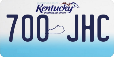 KY license plate 700JHC